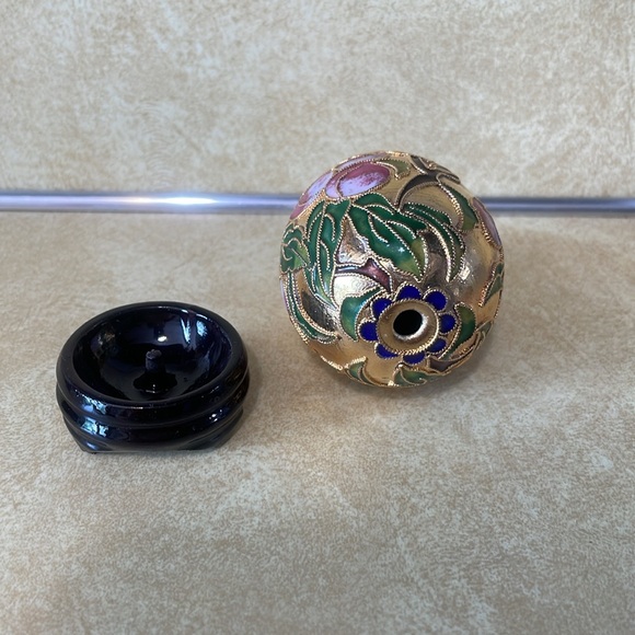 Golden Treasures Cloisonné Collectable Decorative Egg With Stand Box Certificate - Picture 5 of 8